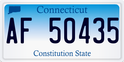 CT license plate AF50435