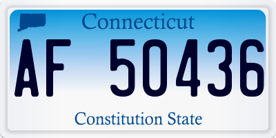 CT license plate AF50436