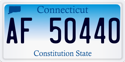 CT license plate AF50440