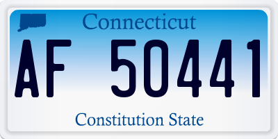 CT license plate AF50441