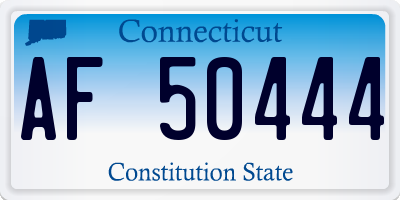 CT license plate AF50444