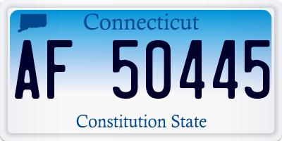 CT license plate AF50445