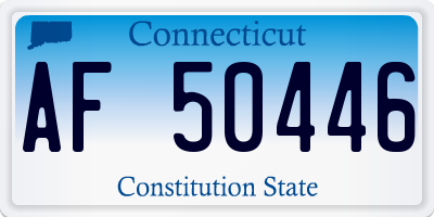 CT license plate AF50446
