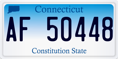 CT license plate AF50448
