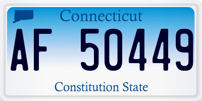 CT license plate AF50449