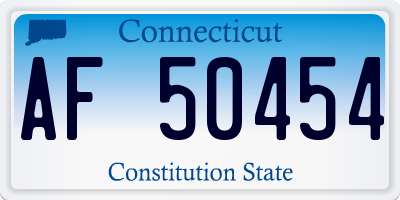 CT license plate AF50454