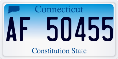 CT license plate AF50455