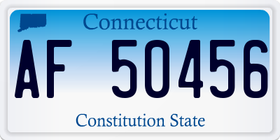 CT license plate AF50456