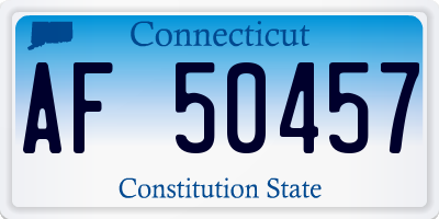 CT license plate AF50457