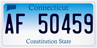 CT license plate AF50459