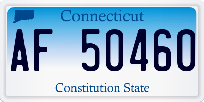 CT license plate AF50460