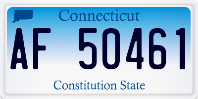 CT license plate AF50461
