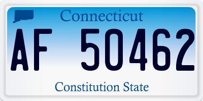 CT license plate AF50462