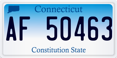 CT license plate AF50463