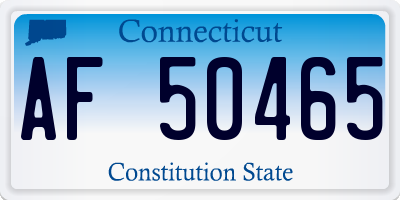 CT license plate AF50465