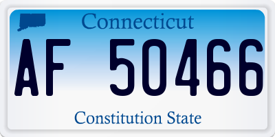 CT license plate AF50466