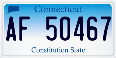 CT license plate AF50467