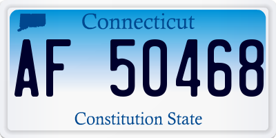 CT license plate AF50468