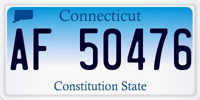 CT license plate AF50476