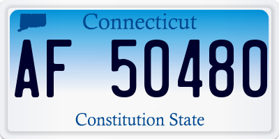 CT license plate AF50480