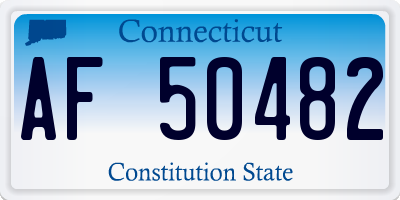 CT license plate AF50482