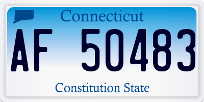 CT license plate AF50483
