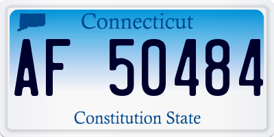 CT license plate AF50484