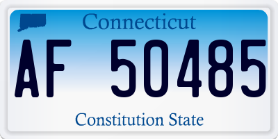 CT license plate AF50485