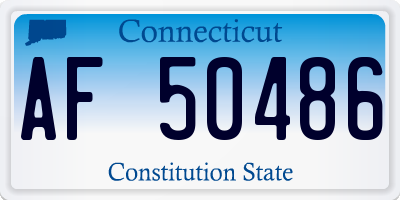 CT license plate AF50486