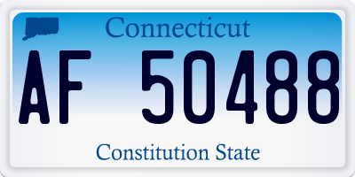 CT license plate AF50488