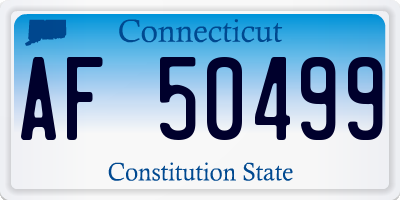 CT license plate AF50499