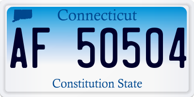 CT license plate AF50504