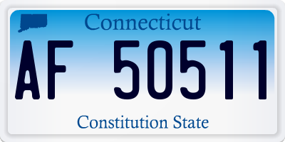 CT license plate AF50511