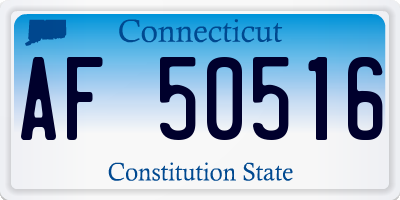 CT license plate AF50516
