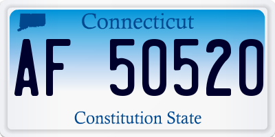 CT license plate AF50520