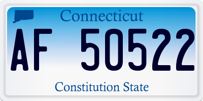 CT license plate AF50522
