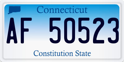 CT license plate AF50523
