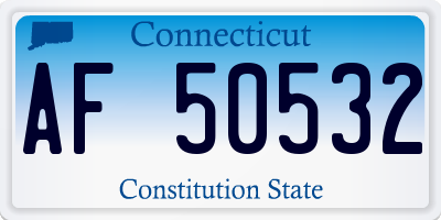 CT license plate AF50532