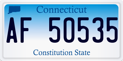 CT license plate AF50535