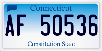 CT license plate AF50536