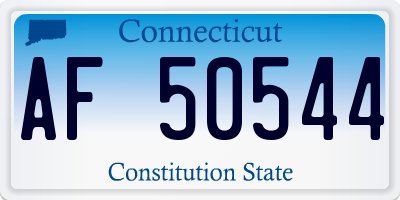CT license plate AF50544