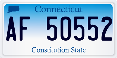 CT license plate AF50552