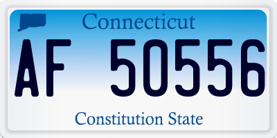 CT license plate AF50556