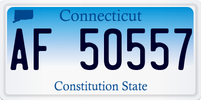 CT license plate AF50557