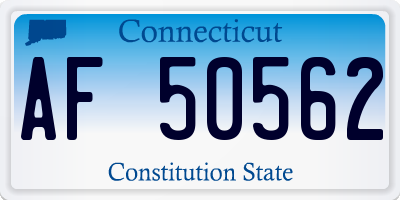 CT license plate AF50562
