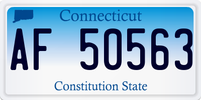 CT license plate AF50563