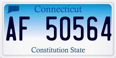 CT license plate AF50564