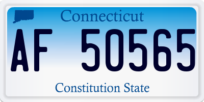 CT license plate AF50565
