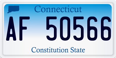 CT license plate AF50566