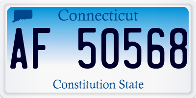 CT license plate AF50568
